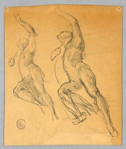Två skisser av en naken figur av Francis Augustus Lathrop
