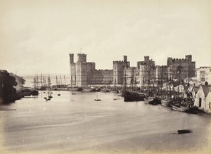 Carnarvon Castle och flodmynningen (578) av Francis Bedford