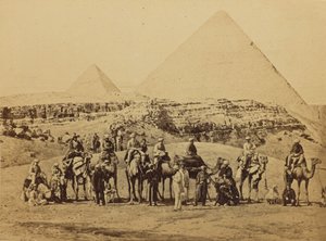 Gîzeh - H.K.H. prinsen av Wales avresa och svit från pyramiderna av Francis Bedford