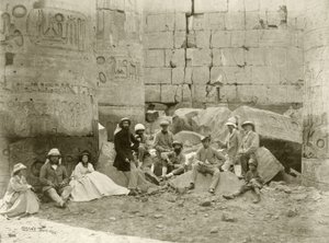 Prince of Wales fest i templet i Karnak, 1862