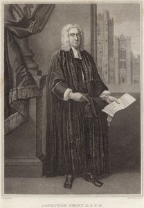Porträtt av Jonathan Swift av Francis Bindon