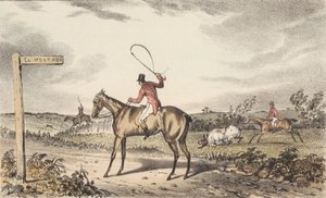 [Rävjakt] Uppsättning av tolv "Turners / Illustrationer / till Nimrod / om jägarnas tillstånd", kompletterande till C. J. Apperleys upplaga från 1834. av Francis Calcraft Turner
