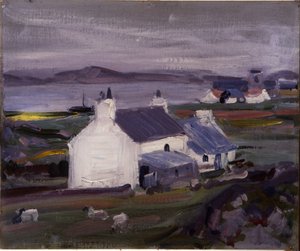 Farmsteading, Iona, Auchabhaich Croft (olja på duk) av Francis Campbell Boileau Cadell