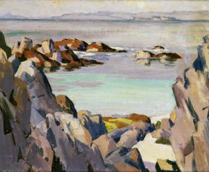 Staffa och Rhum från Iona (olja på duk) av Francis Campbell Boileau Cadell