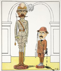 K, k, illustration från The Struwwelpeter Alphabet, vers av Harold Begbie (1871–1929) av Francis Carruthers Gould
