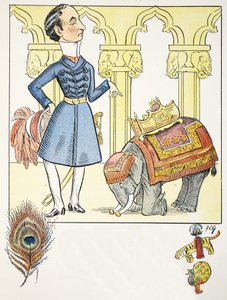 Ode av V, illustration från The Struwwelpeter Alphabet, vers av Harold Begbie (1871–1929) av Francis Carruthers Gould