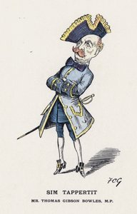 Sim Tappertit, Mr Thomas Gibson Bowles (litho i färg) av Francis Carruthers Gould