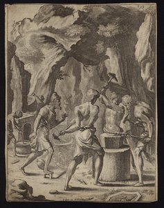 Vulcan smider Aeneas vapen av Francis Cleyn