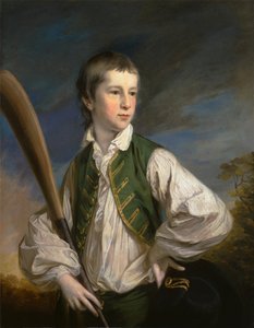 Charles Collyer som pojke med cricketklubba av Francis Cotes