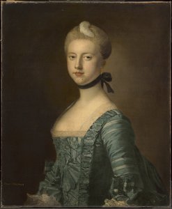 Fröken C. Walpole, senare grevinnan Dysart (den ena av ett par) av Francis Cotes