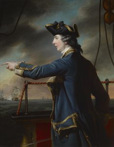 Porträtt av kapten Edward Knowles, R.N. (1742-1762) av Francis Cotes