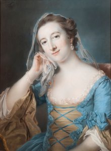 Porträtt av Elizabeth, dotter till Sir Edward Hulse, 1st Baronet, 1755 (pastell på papper)