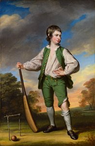 Den unge cricketspelaren - Porträtt av Lewis Cage av Francis Cotes