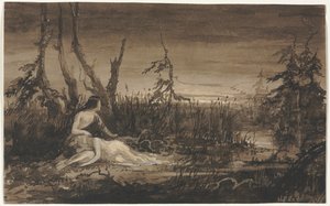 Figurer i ett landskap. av Francis Danby