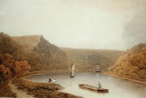 Avon Gorge nära Bristol (akvarell på papper) av Francis Danby