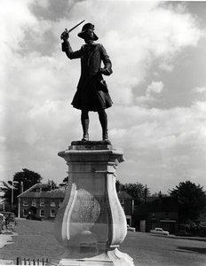 Staty av generalmajor James Wolfe (1727-59) (brons) (s/v foto)