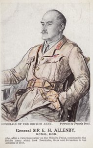 General Sir E H H Allenby (färglitografi) av Francis Dodd