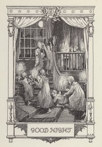 En annan bok med verser för barn: God natt (litografi) av Francis Donkin Bedford
