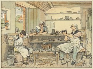 Cobbler (färglitografi) av Francis Donkin Bedford