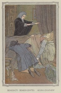 Illustration till The History of Henry Esmond (färglitografi)