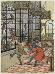 London: The Monkey House The Monkey House (färglitografi) av Francis Donkin Bedford