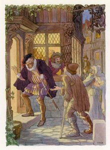 Merrie England: Bedlam Beggars (färglitografi) av Francis Donkin Bedford