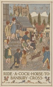 Rid på en tupphäst till Banbury Cross (färglitografi) av Francis Donkin Bedford