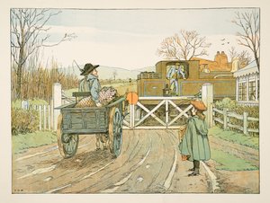 Lokföraren, från Four and Twenty Toilers, pub. 1900 (färglitografi)