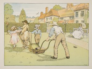Trädgårdsmästaren, från Four and Twenty Toilers, publ. 1900 (färglitografi) av Francis Donkin Bedford