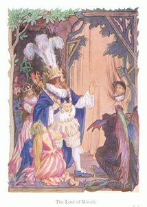 The Lord of Misrule (färglitografi) av Francis Donkin Bedford