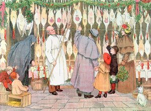 The Poulterer, 1899. Ur The Book of Shops, 1899