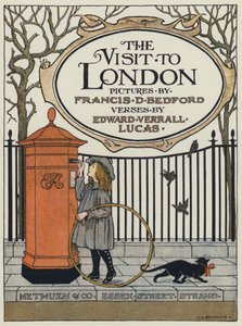 Titelsidesillustration för The Visit to London (färglitografi) av Francis Donkin Bedford