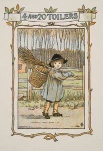 Vinjett från Four and Twenty Toilers, publ. 1900 (färglitografi) av Francis Donkin Bedford