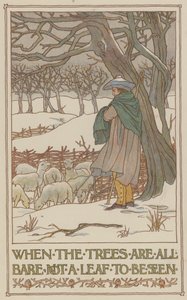 När alla träd är kala och inte ett löv syns (färglitografi) av Francis Donkin Bedford