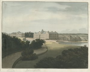 Soho Manufactory: akvarellmålning med pennkontur och [sent 1700-tal]