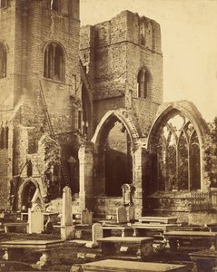 Fristående fönster och torn, Elgins katedral av Francis Frith