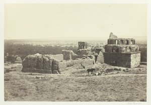 Avlägsen utsikt över Damaskus, 1857. av Francis Frith