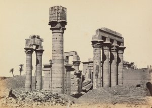 "Egypten och Palestina": ruinerna av staden Hermonthis med Kleopatras tempel i Armant (Erment) nära Thebe, Egypten