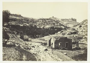 Jerusalem från En-Rogels mur, 1857. av Francis Frith