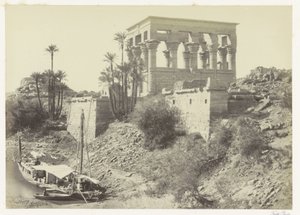 Trajanus kiosk på ön Philae i Nilen Faraos säng, ön Philae (titel på objekt) av Francis Frith
