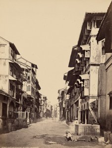 Inhemska hus i fortet, Bombay av Francis Frith