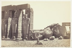 Osiridepelare och Stora Fallen Colossus av Francis Frith