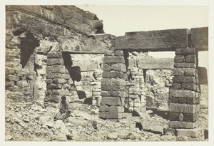 Portik av templet Cerf Hossayn, Nubia, 1857. av Francis Frith