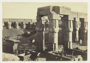 Del av det stora templet (The Government Stores), Luxor av Francis Frith