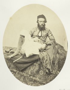 Porträtt, turkisk sommardräkt av Francis Frith