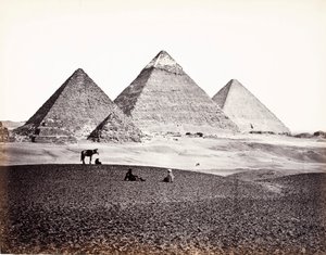 Pyramiderna i El-Geezeh (från sydväst) av Francis Frith