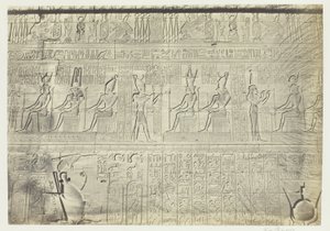 Skulpturer från den yttre muren, Dendera av Francis Frith