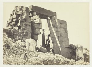 Pylon i granit, Thebe av Francis Frith