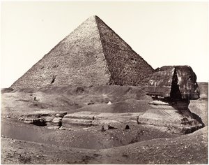 Den stora pyramiden och den stora sfinxen av Francis Frith