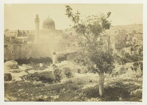 Moskén i Omar, Jerusalem, 1857. av Francis Frith